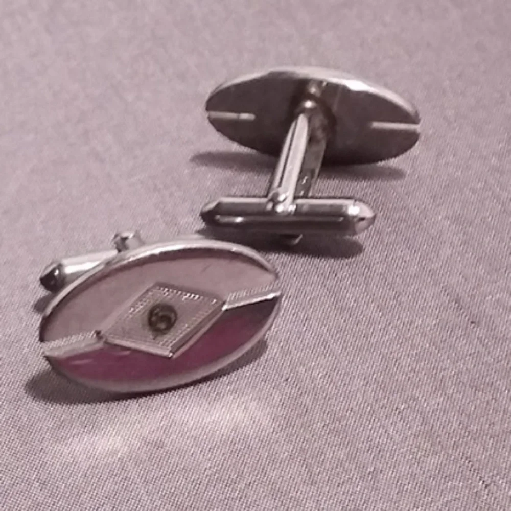 Vintage men's Swank Cufflinks Silvertone EUC